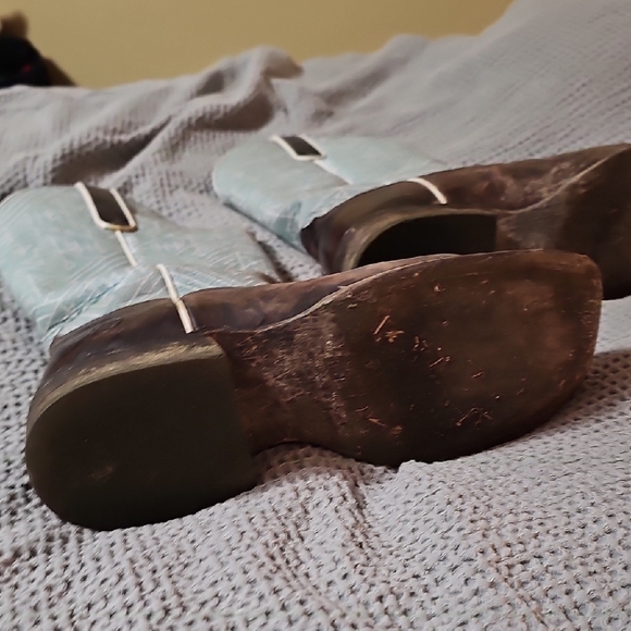 Ariat Circuit Savanna Western Boots Aztec Turquoise Brown Square Toe Size 10B - Picture 10 of 12